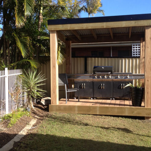 Flat roof pergola - 3m x 3m